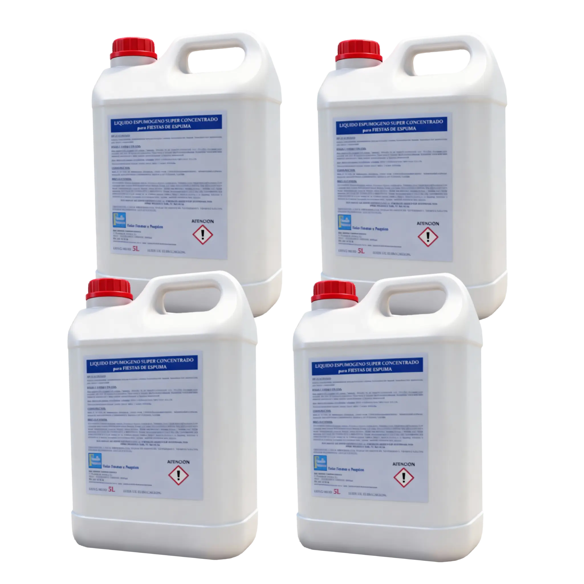 4 garrafas de espumogeno de 5l